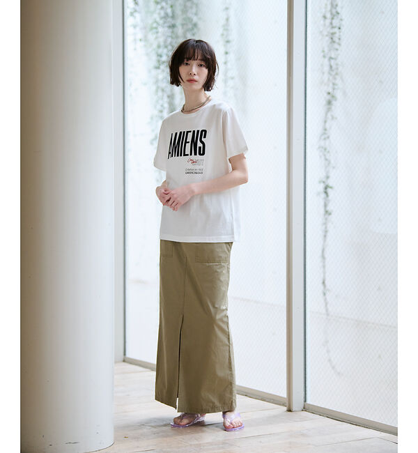 Rouge vif「別注【La Hutte / ラ ユット】フロッキー &times; 刺繍 ロゴTシャツ /」|Tシャツ・カットソー|