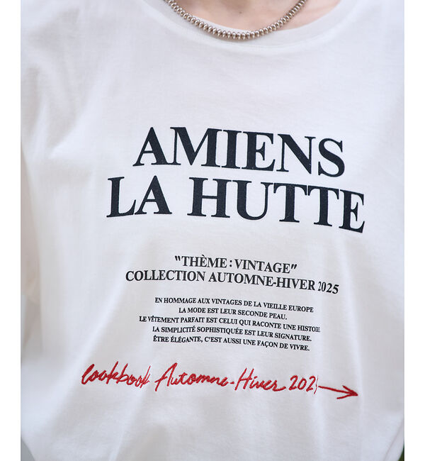 Rouge vif「別注【La Hutte / ラ ユット】フロッキー &times; 刺繍 ロゴTシャツ /」|Tシャツ・カットソー|