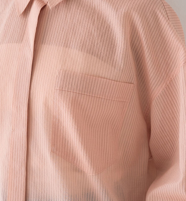 Rouge vif「【新色登場！】バックツイストピンストシャツ」|シャツ・ブラウス|