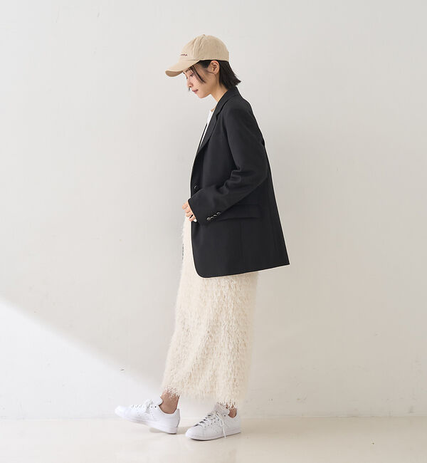 Rouge vif「フリンジフェザーサイドスリットスカート」|スカート|