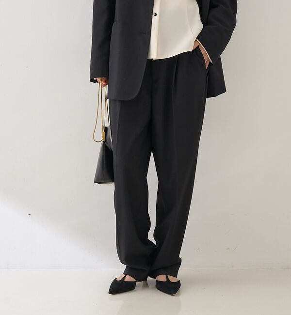 Rouge vif「【セットアップ対応】メンズライクウール混サキソニーテーパードパンツ」|その他|