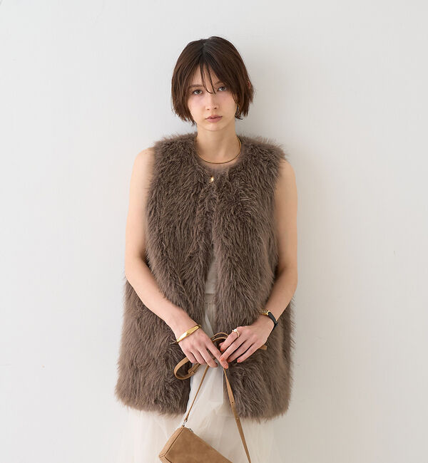 Rouge vif「【一部店舗限定】エコファーベスト」|ダウンベスト・ベスト|