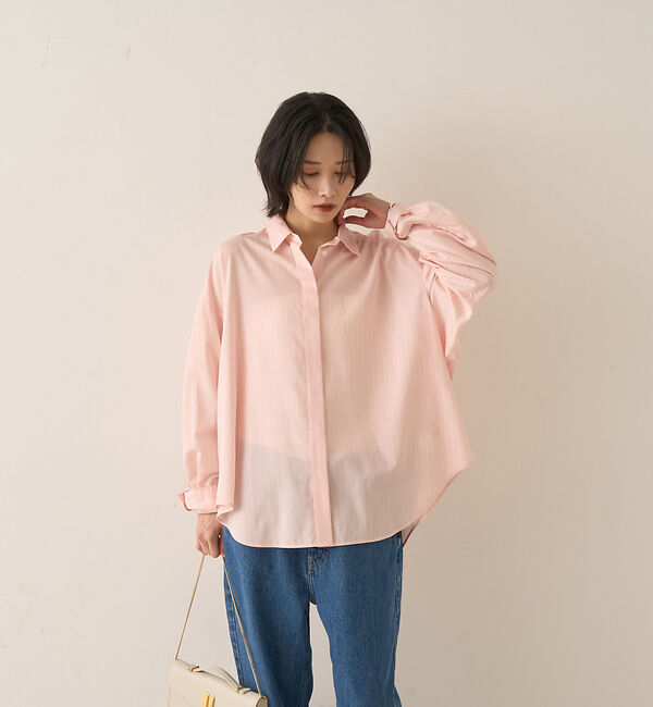 Rouge vif「バックドレープストライプシャツ」|シャツ・ブラウス|