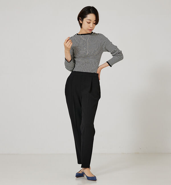 qualite「【日本製/2023AW】シームレスボートネックニット」|ニット・セーター|