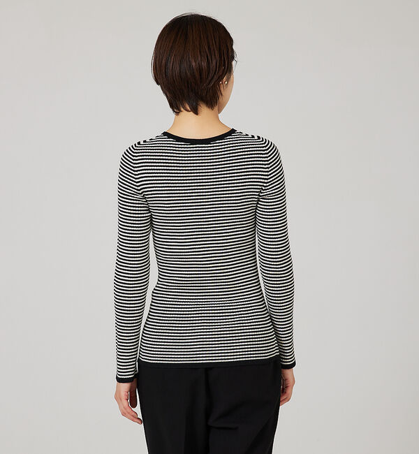 qualite「【日本製/2023AW】シームレスボートネックニット」|ニット・セーター|