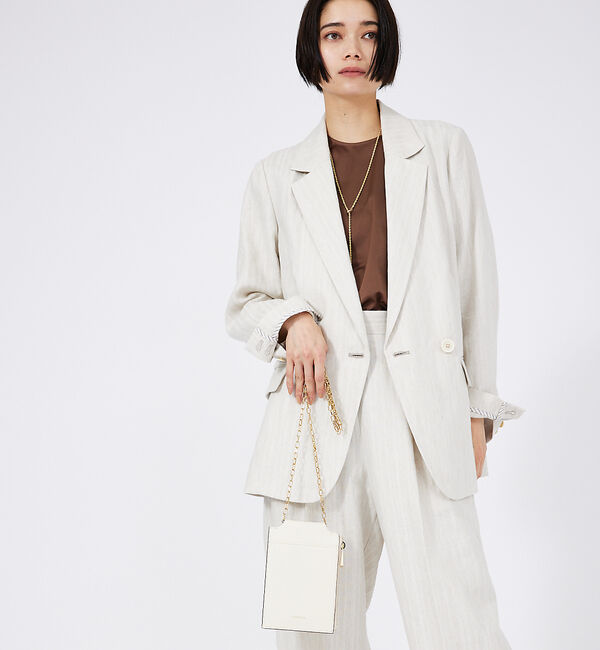 qualite「サテンタックノースリーブ」|シャツ・ブラウス|