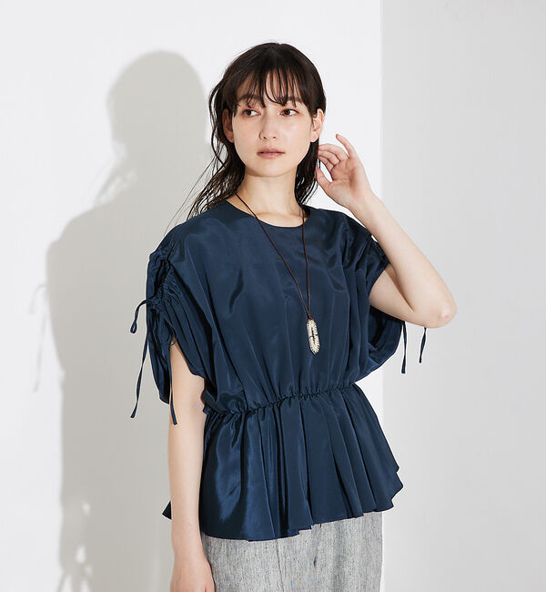 qualite「ボリュームギャザータックTOP」|シャツ・ブラウス|