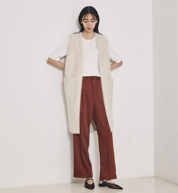 qualite「センタープレスカルゼイージーパンツ」|その他|