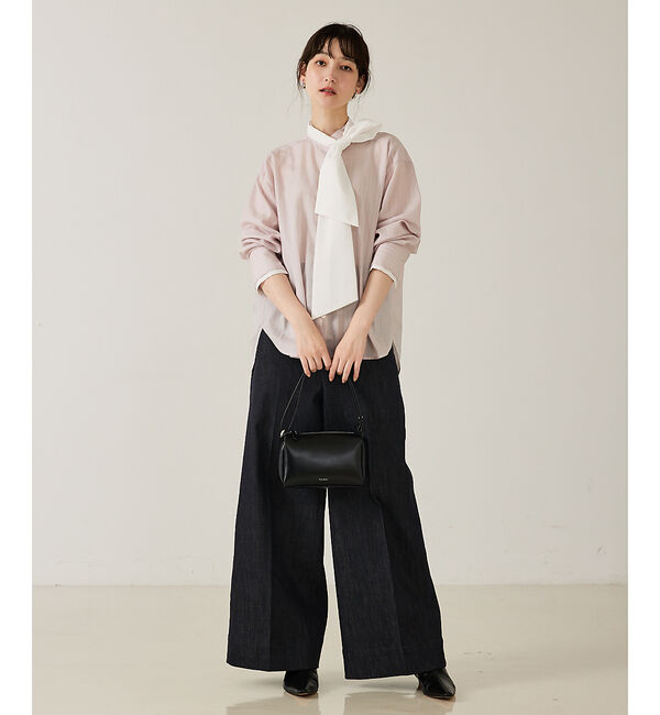 qualite「【ボウタイ取り外し可能】クレリックボウタイブラウス」|シャツ・ブラウス|