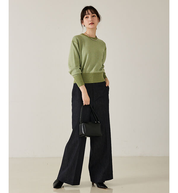 qualite「【スウェット気分で着られる】スパンコールニット」|ニット・セーター|