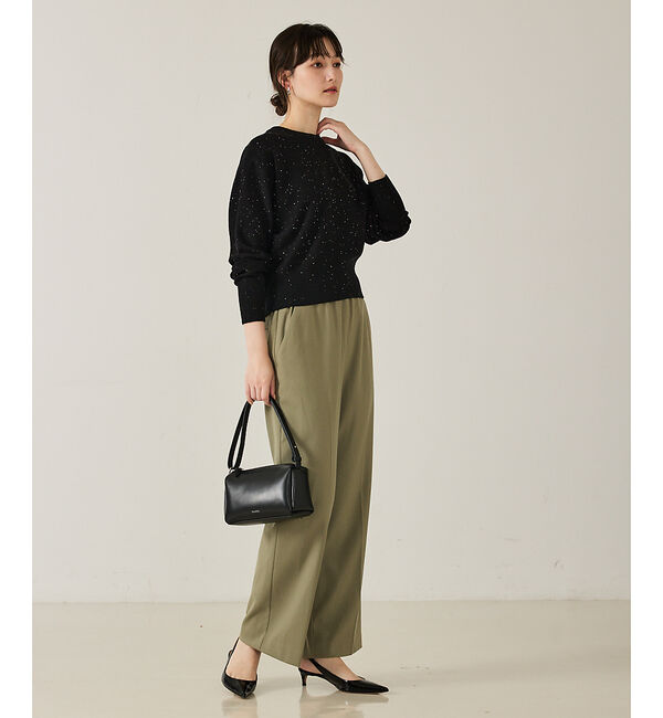 qualite「【スウェット気分で着られる】スパンコールニット」|ニット・セーター|