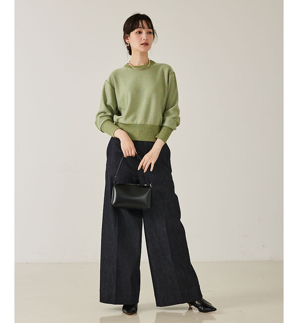 qualite「【スウェット気分で着られる】スパンコールニット」|ニット・セーター|