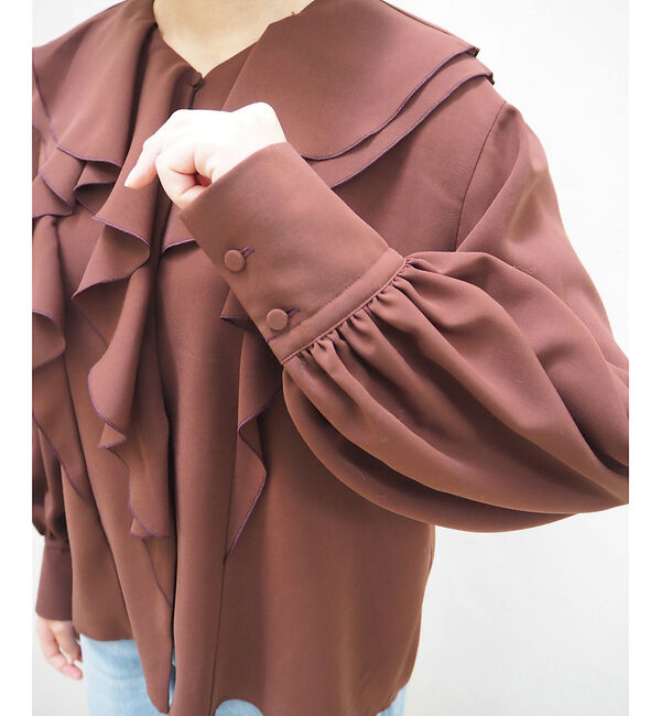 qualite「ダブルラッフルブラウス」|シャツ・ブラウス|