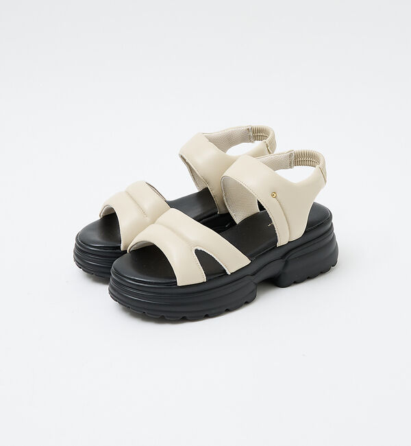 AU BANNISTER「【販売店舗限定】パフィクッションサンダル」|サンダル|アイボリー