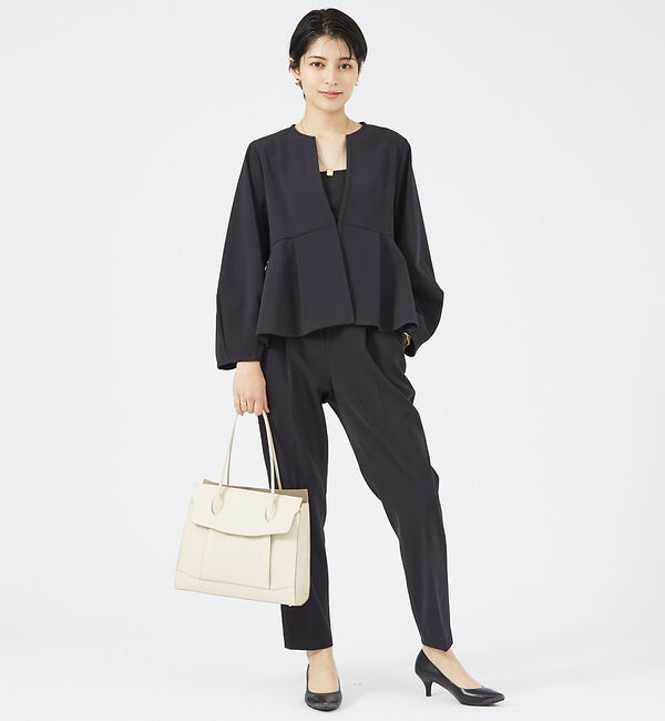 LOWELL things「【VERY掲載】Cuddly/レザーオープントート(L) 24SS」|トートバッグ|