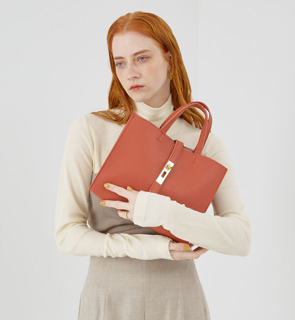 LOWELL things「●SOEUR/金具付きトートバッグ」|トートバッグ|オレンジ