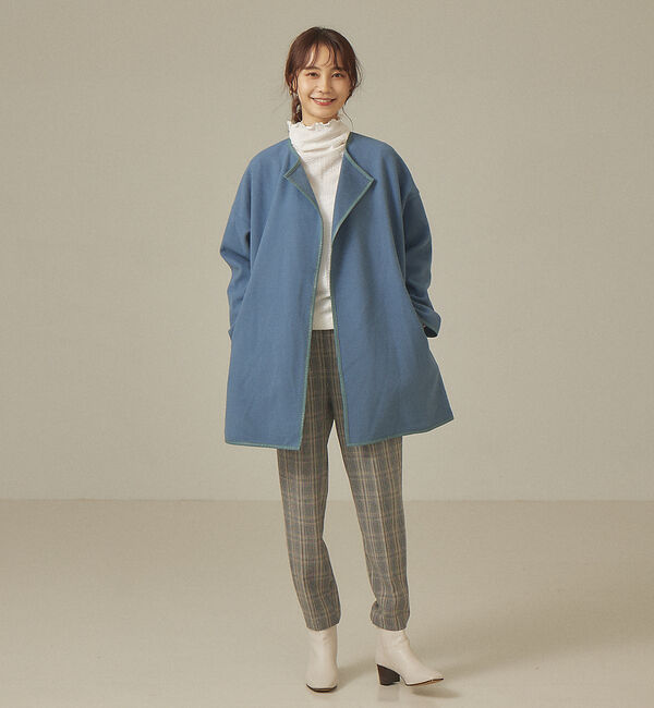 abahouse mavie「【感嘆パンツ】チェックタックテーパードパンツ」|スラックス|