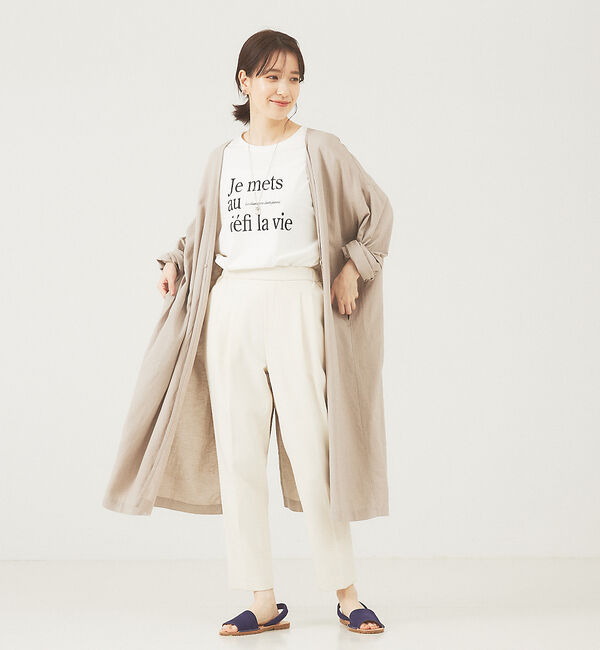 abahouse mavie「【感嘆パンツ】タックテーパードパンツ」|スラックス|