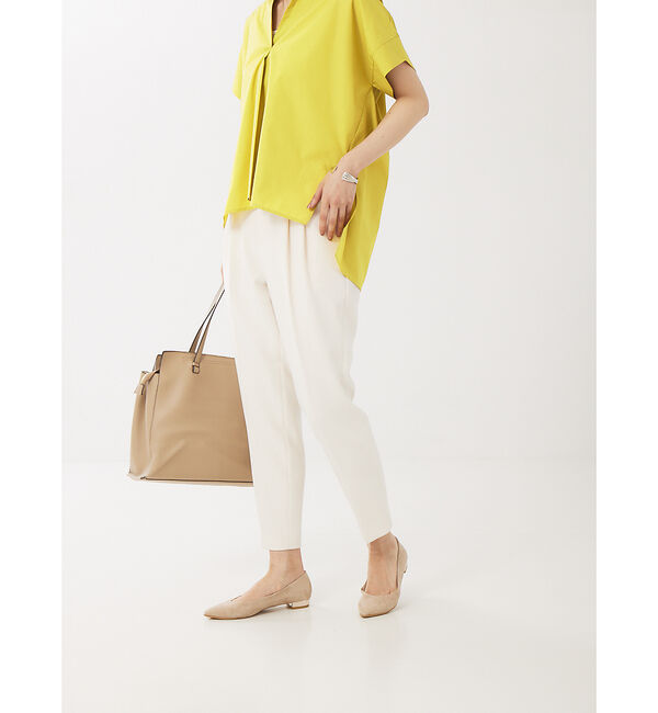 abahouse mavie「【感嘆パンツ】タックテーパードパンツ」|スラックス|