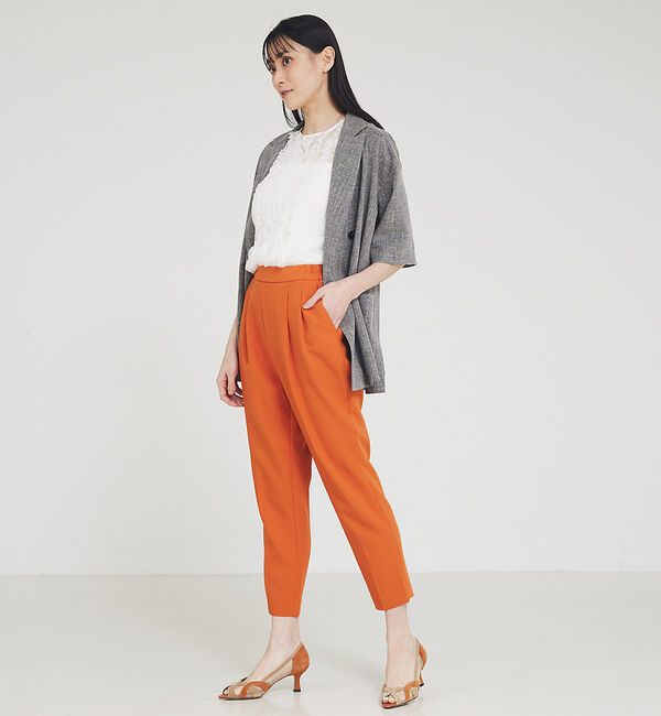 abahouse mavie「【感嘆パンツ】タックテーパードパンツ」|スラックス|