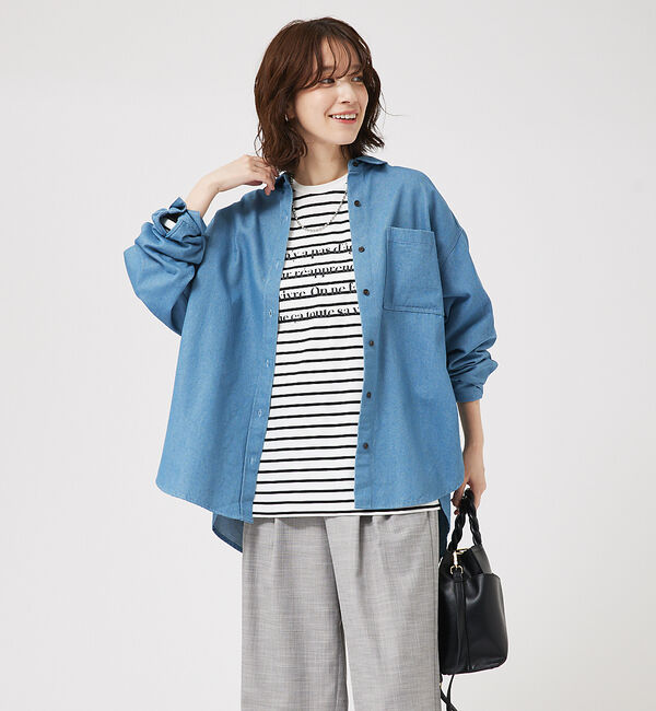abahouse mavie「デニムオーバーシャツ」|シャツ・ブラウス|