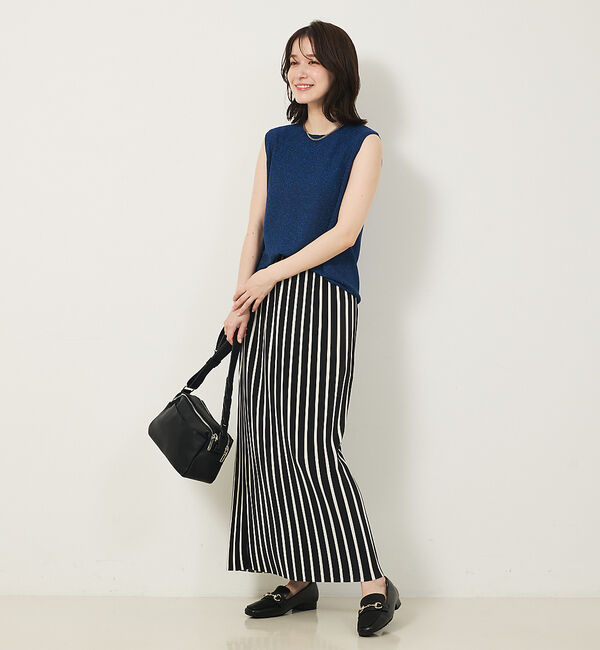 abahouse mavie「ウォッシャブルラメノースリプルオーバー」|ニット・セーター|