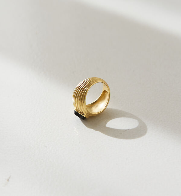 The Store by C' 「【studioDEVE】Wave Motion Signet Ring Blac」|リング|