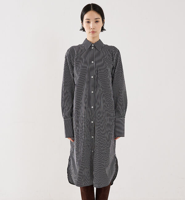 The Store by C' 「【TOTEME】STRIPED KIMONO-SLEEVE SHIRTDRESS」|ワンピース|