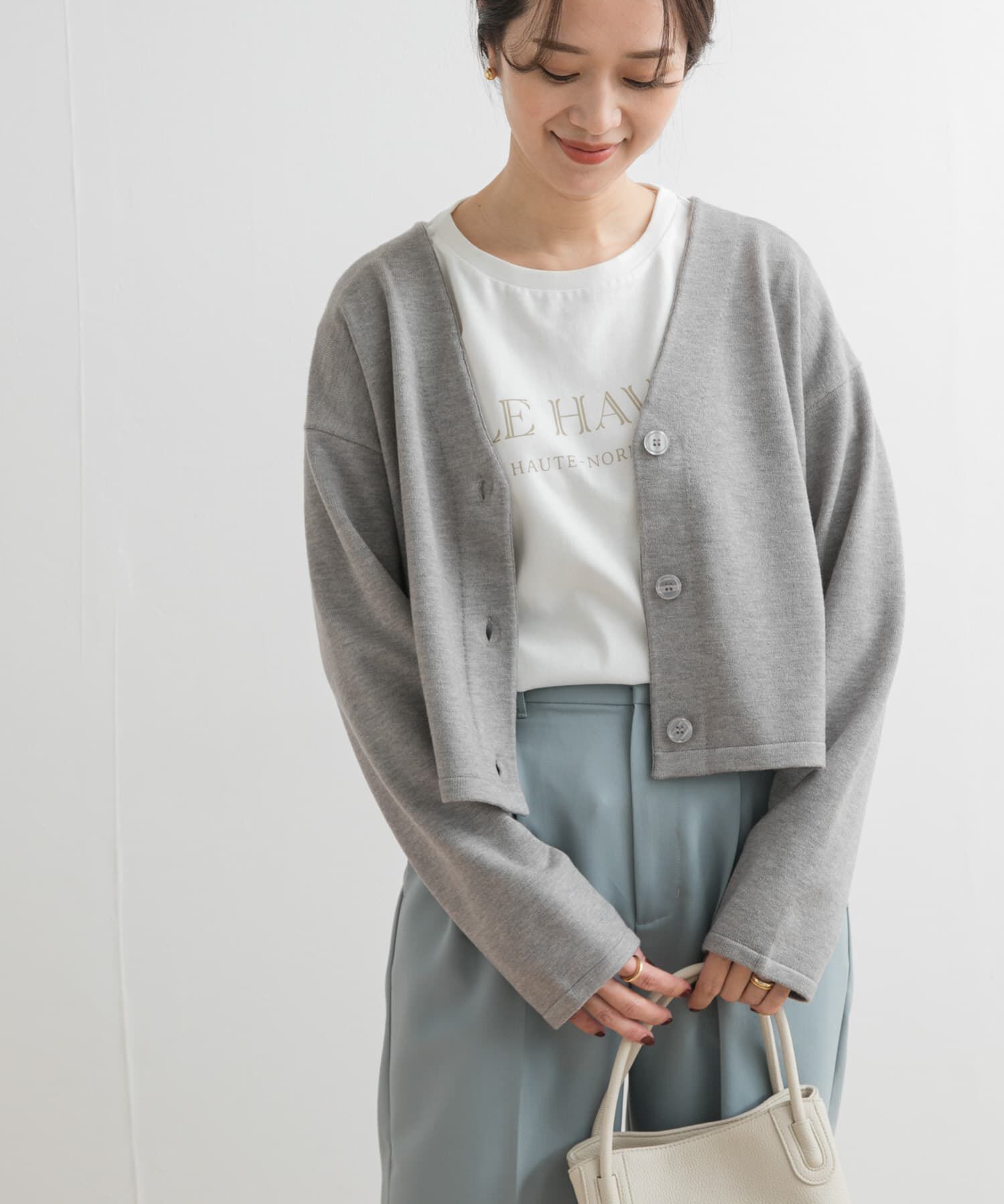 URBAN RESEARCH DOORS「『UR TECH 200日ニット』Vネックカーディガン」|カーディガン|