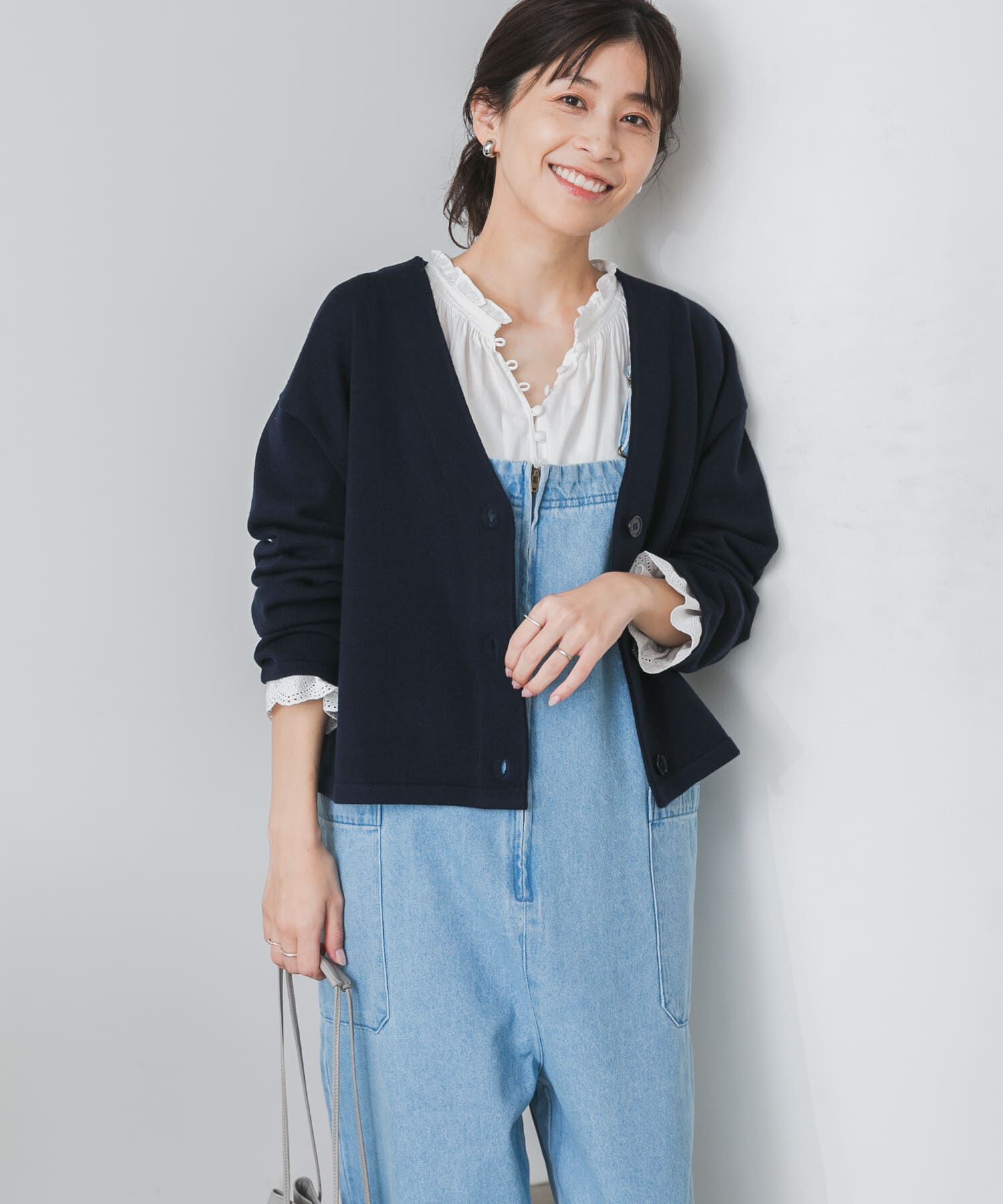 URBAN RESEARCH DOORS「『UR TECH 200日ニット』Vネックカーディガン」|カーディガン|