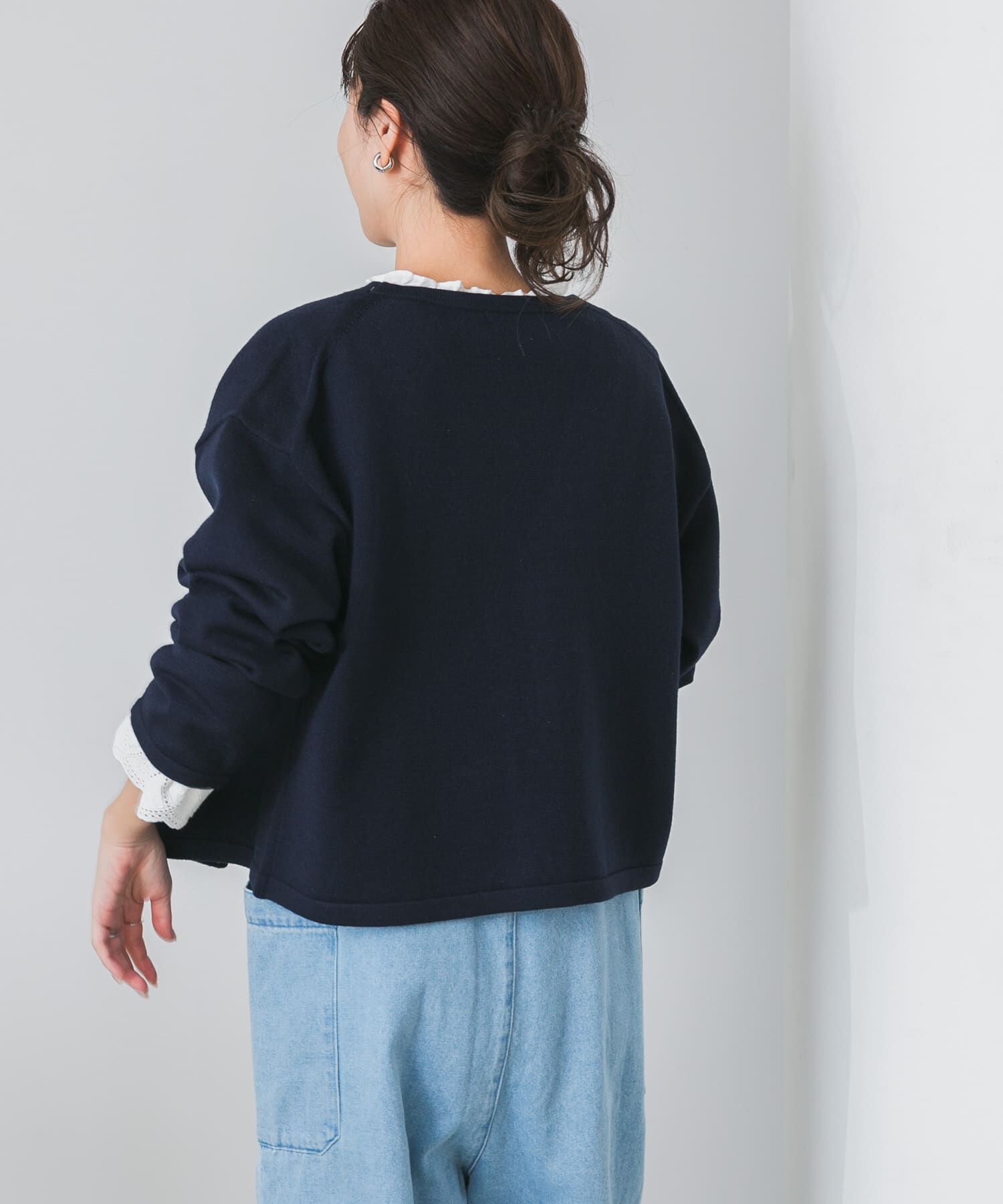 URBAN RESEARCH DOORS「『UR TECH 200日ニット』Vネックカーディガン」|カーディガン|