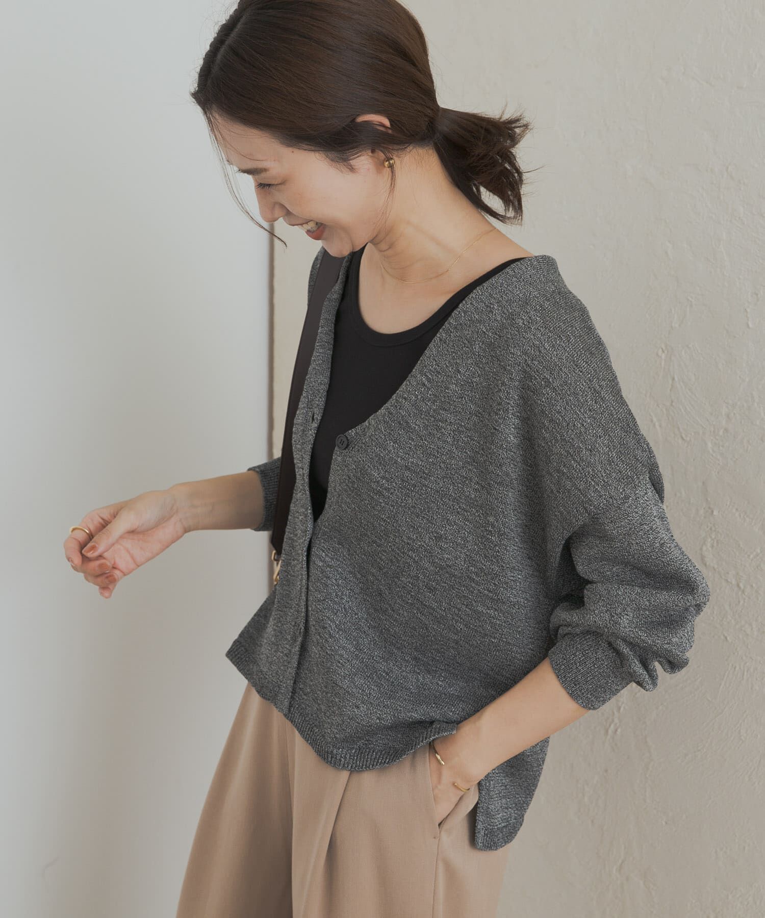 URBAN RESEARCH DOORS「ウォッシャブルドライニットカーディガン」|カーディガン|