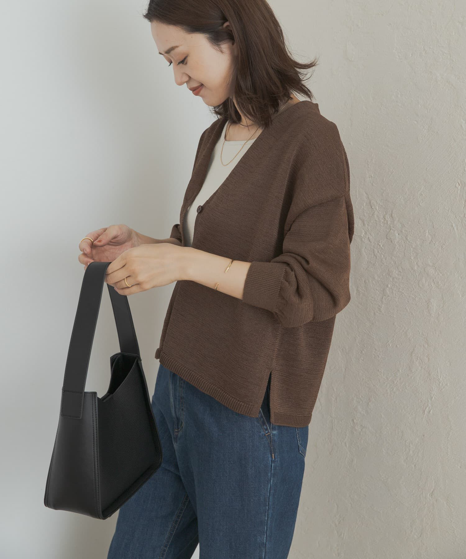 URBAN RESEARCH DOORS「ウォッシャブルドライニットカーディガン」|カーディガン|