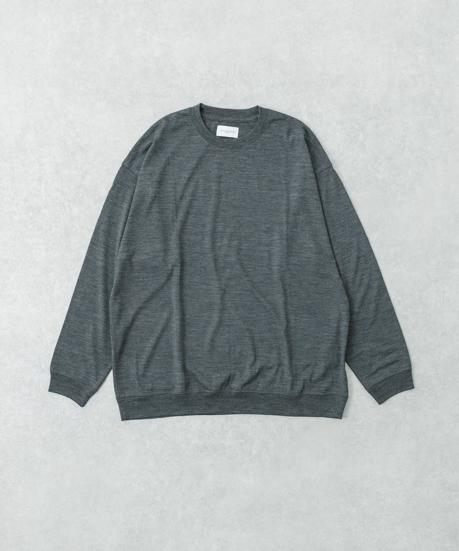 URBAN RESEARCH「new basic　WASHABLE MERINO WOOL CREW-NECK」|ニット・セーター|チャコールグレー