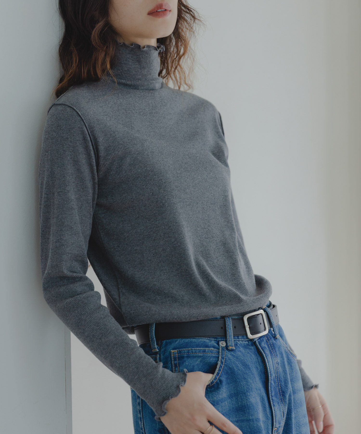 Sonny Label 「『UR TECH』蓄熱ハイネックメロウプルオーバー」|Tシャツ・カットソー|チャコールグレー