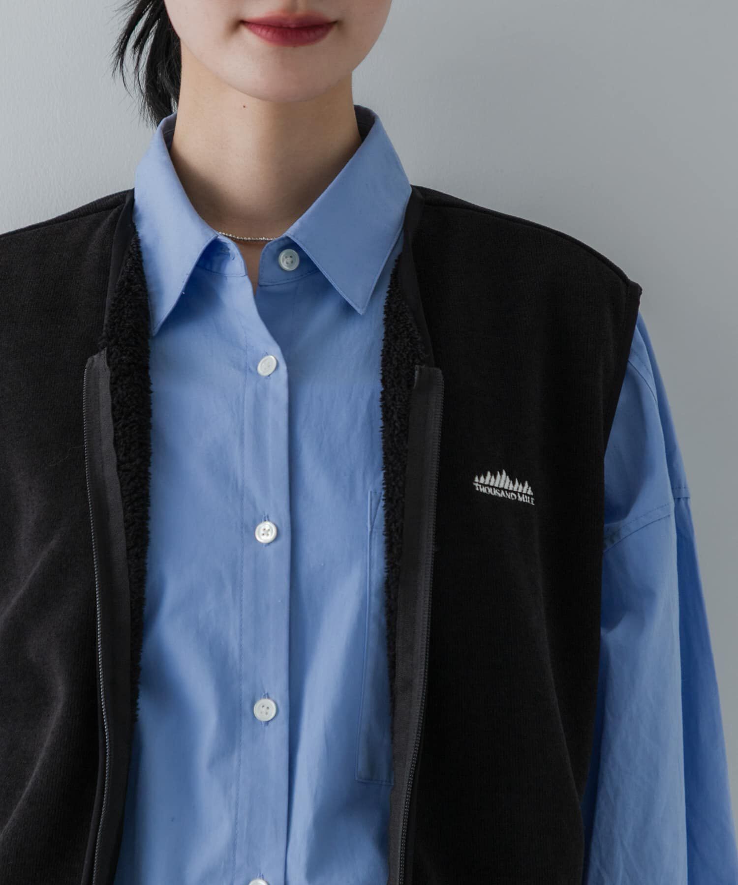 URBAN RESEARCH「『別注』THOUSAND MILE&times;URBAN RESEARCH　KNIT FREECE ZIP VEST」|ベスト・ジレ|