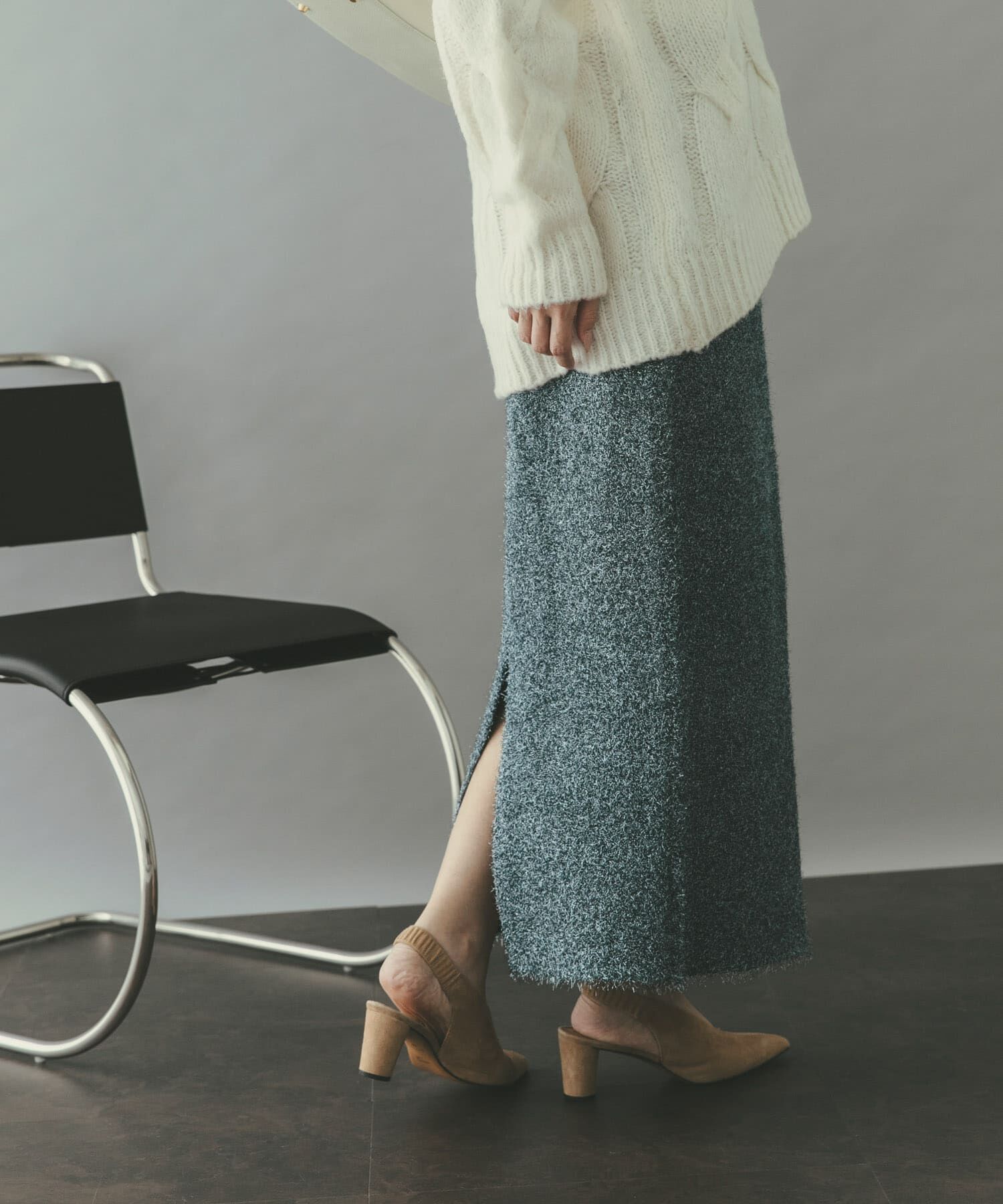 URBAN RESEARCH ROSSO「ラメシャギーニットスカート」|スカート|