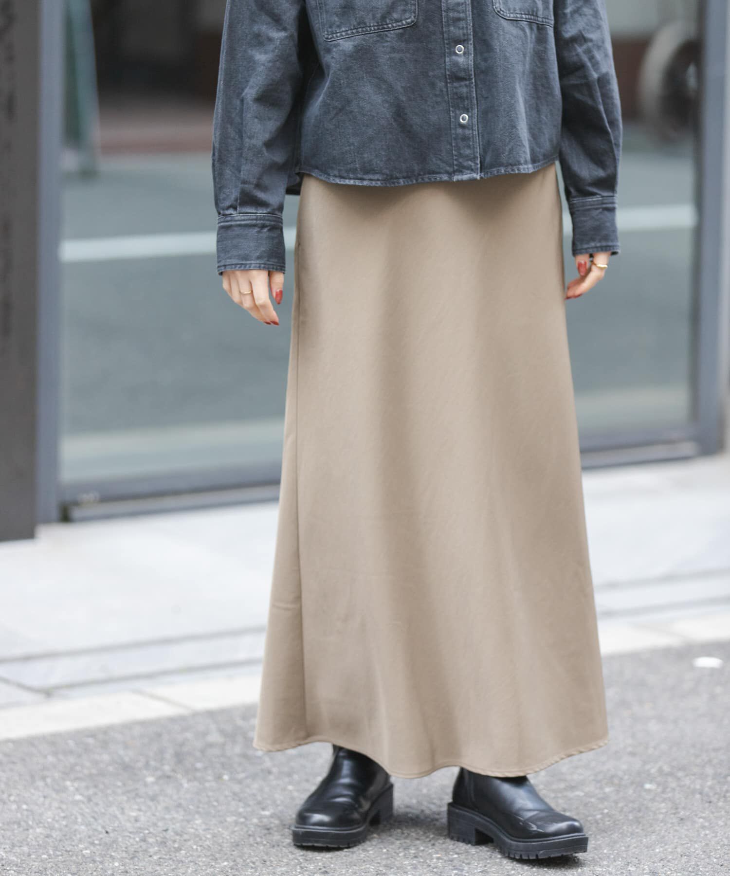 URBAN RESEARCH DOORS「FORK&SPOON　ヴィンテージツイルスカート」|スカート|