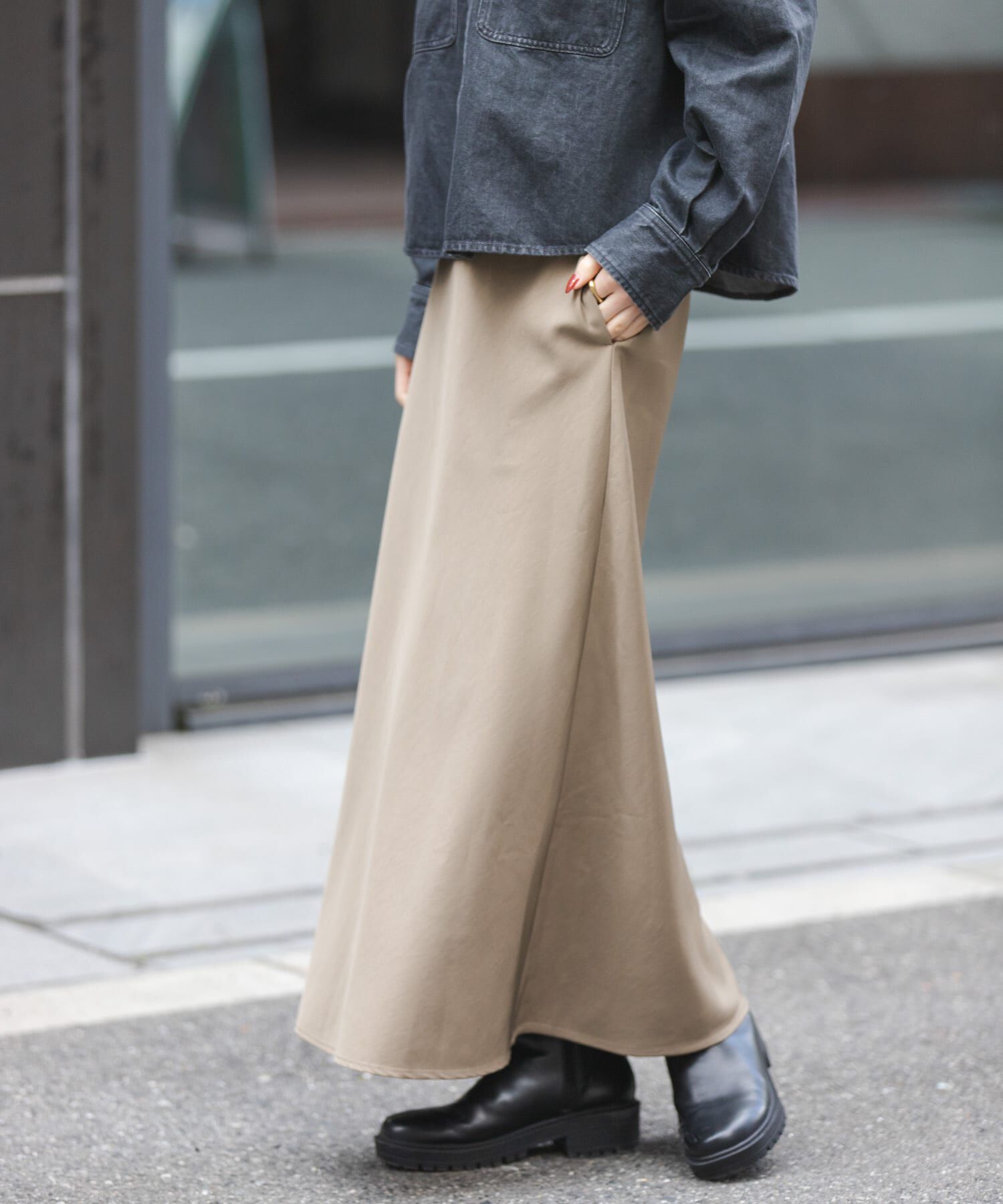 URBAN RESEARCH DOORS「FORK&SPOON　ヴィンテージツイルスカート」|スカート|