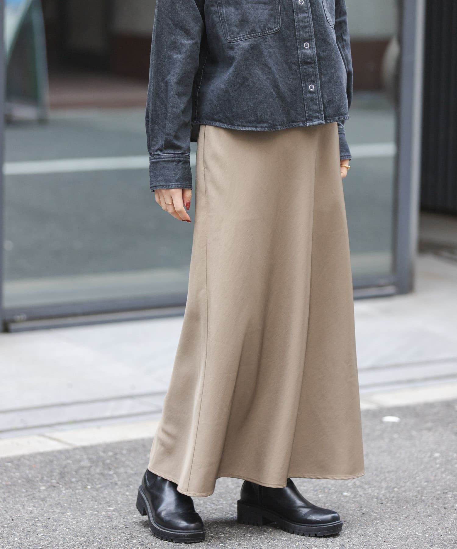 URBAN RESEARCH DOORS「FORK&SPOON　ヴィンテージツイルスカート」|スカート|