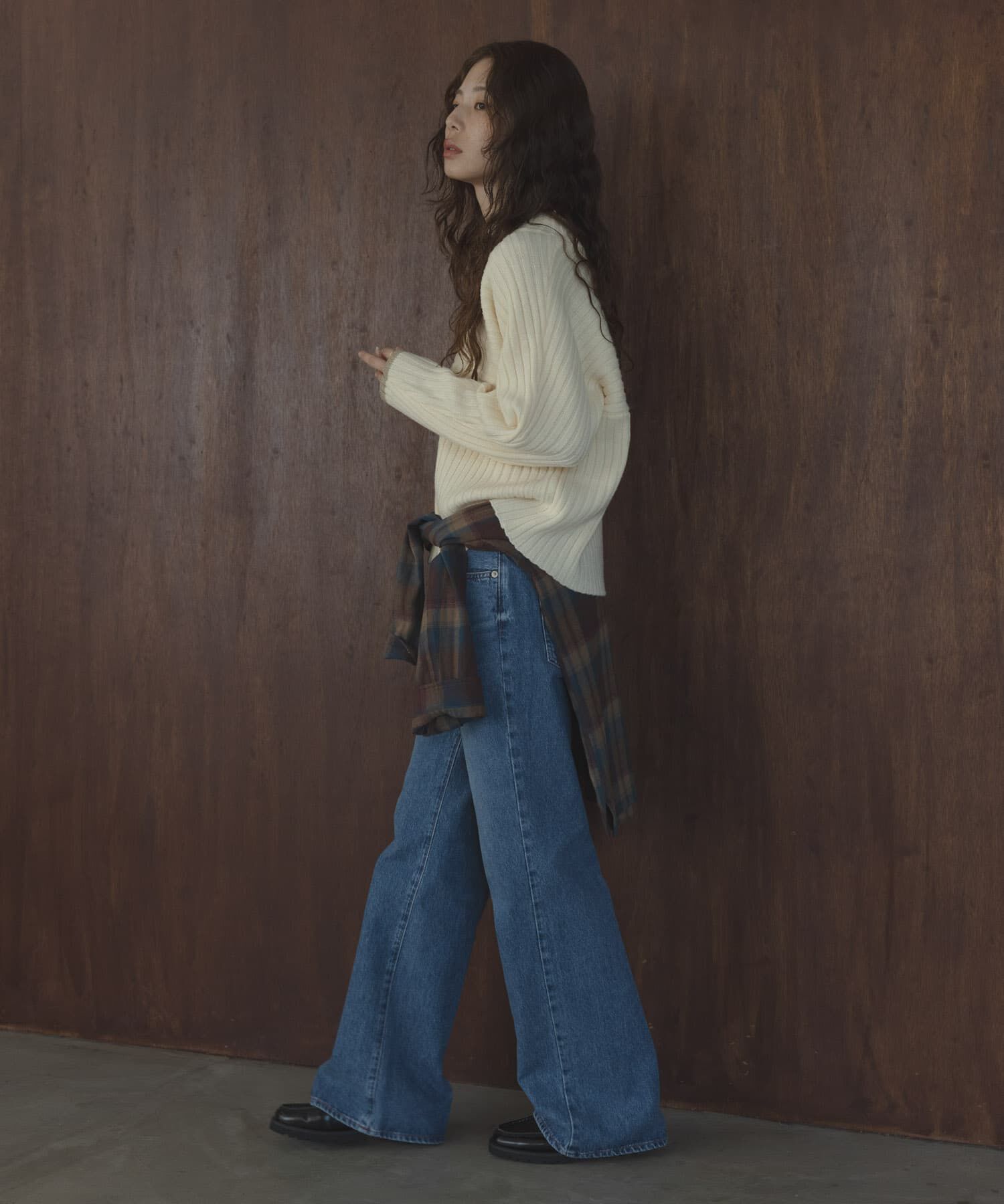 Sonny Label 「ワイドリブ切替えニット」|ニット・セーター|