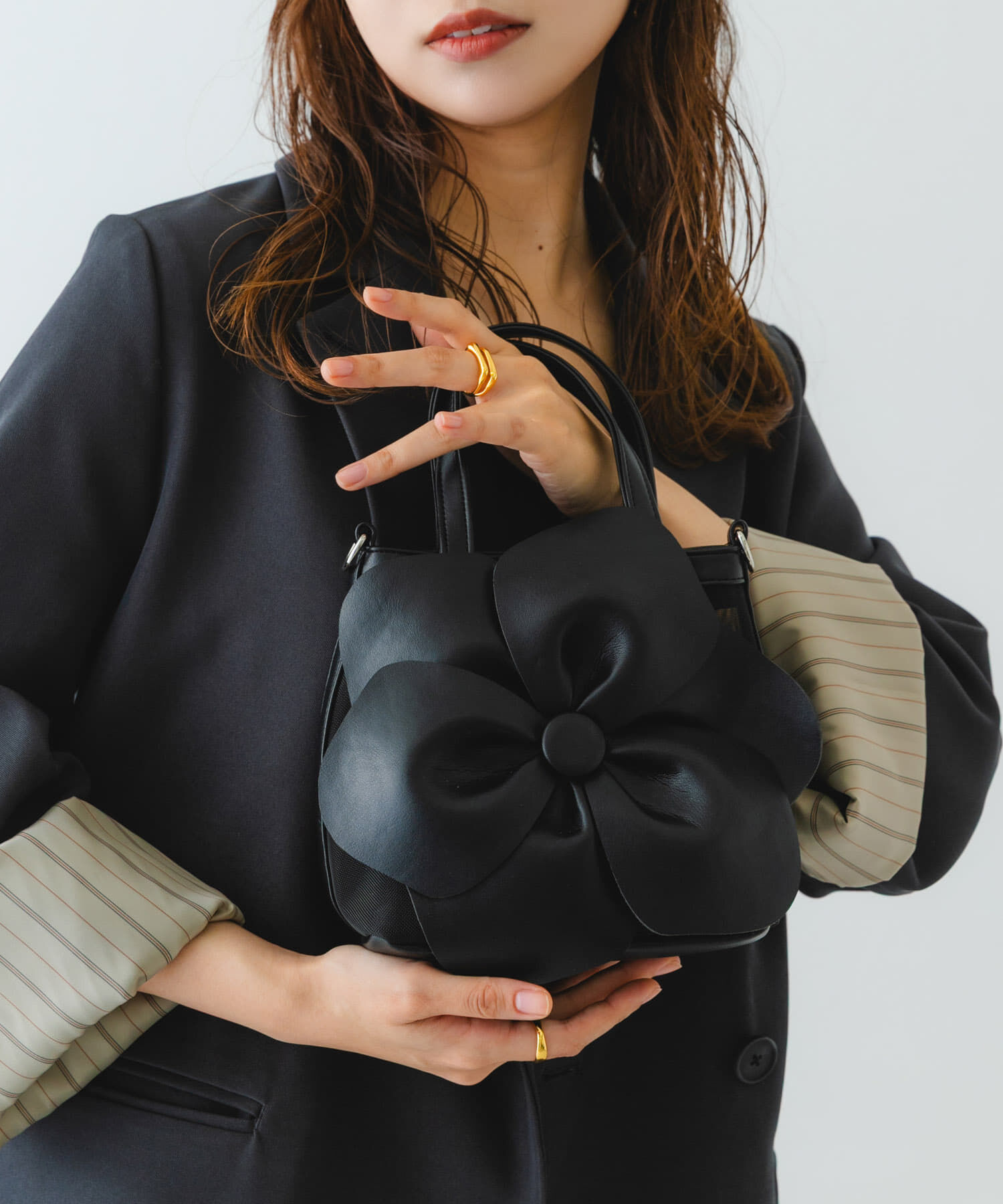 RODE SKO「フラワーモチーフシアーバッグ」|ハンドバッグ|