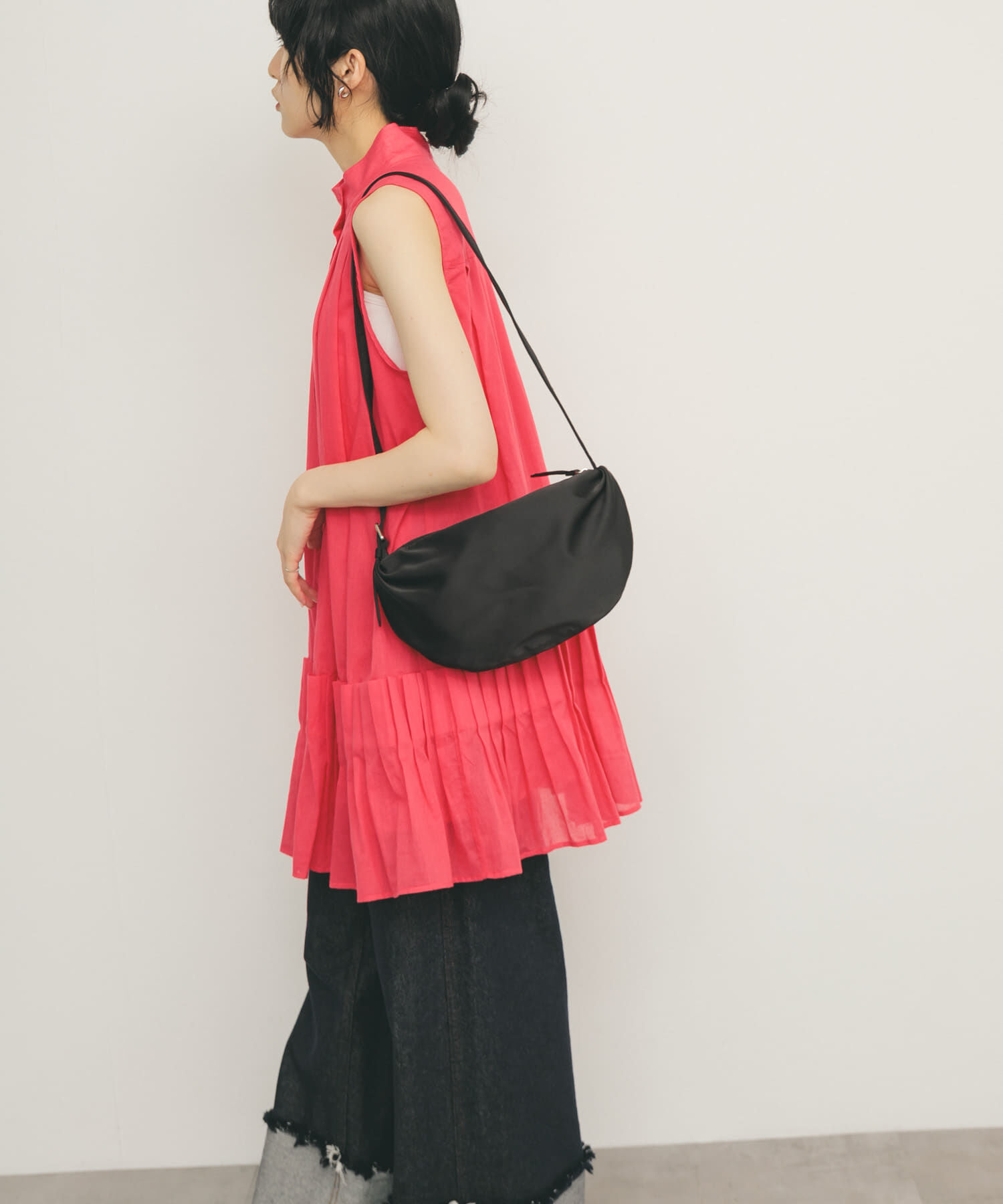  「スリーブレスタックプリーツワンピース」|ワンピース|