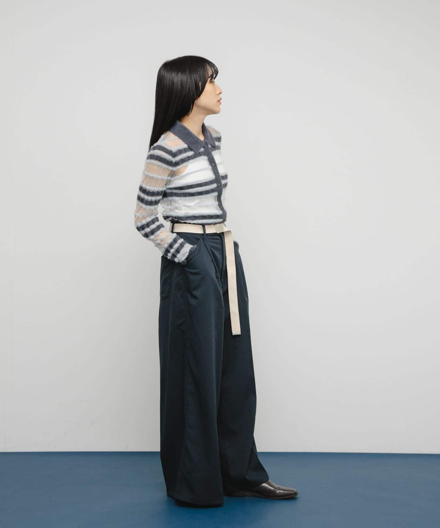  「シアーボーダーフェザーニット」|ニット・セーター|