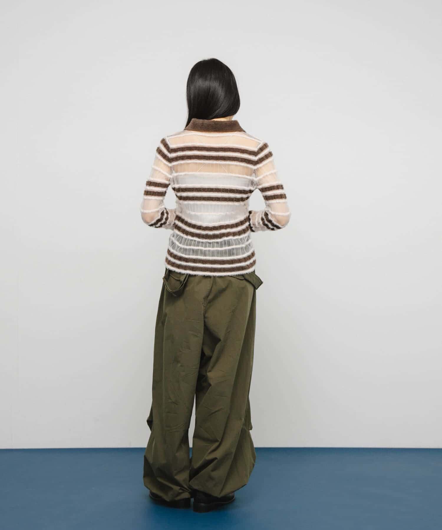  「シアーボーダーフェザーニット」|ニット・セーター|