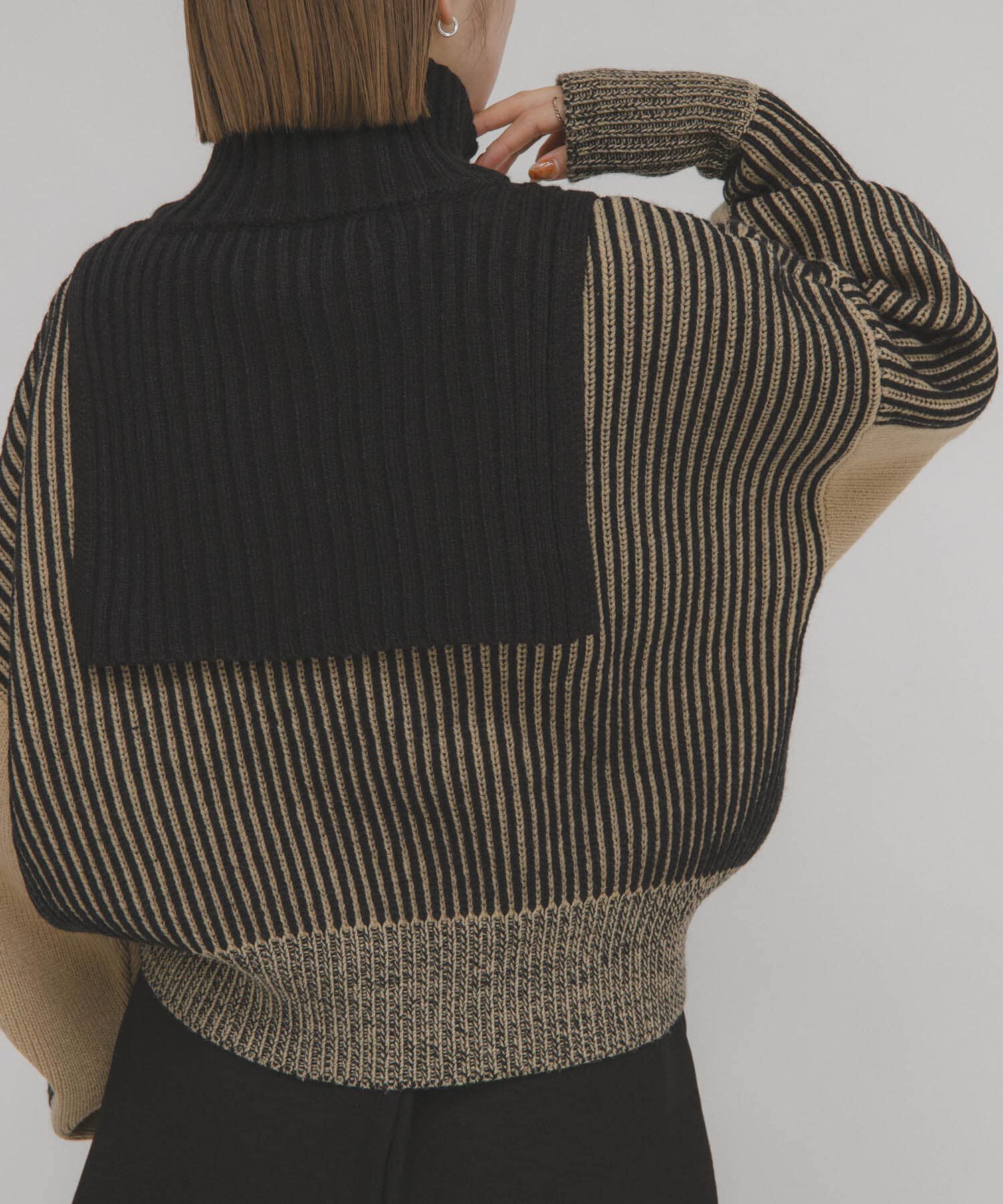  「レイヤードハーフZIPニット」|ニット・セーター|