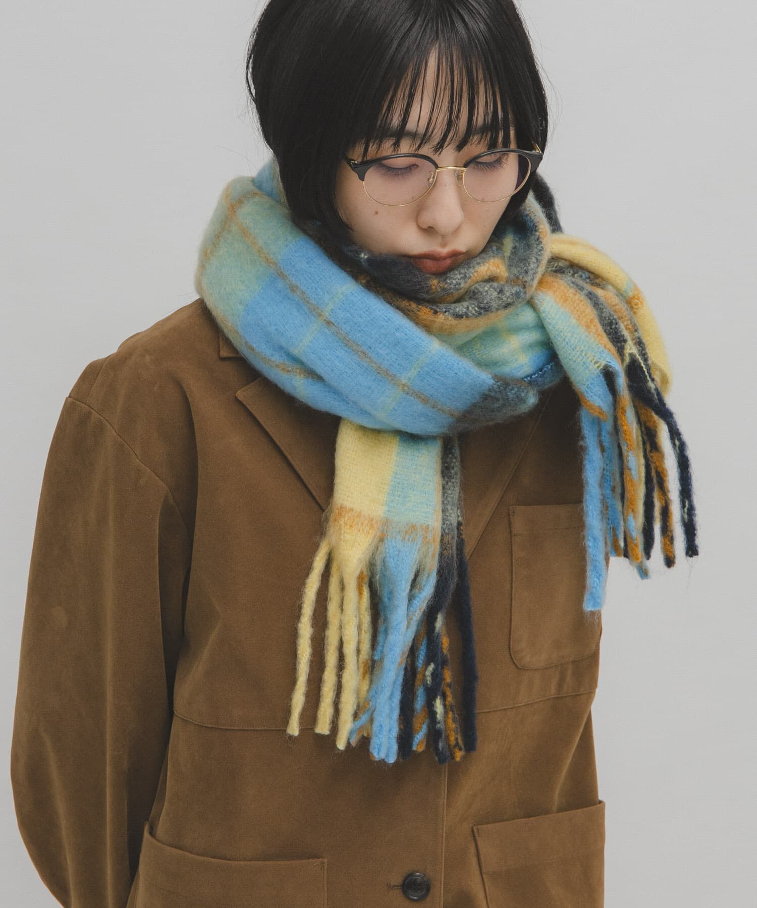  「ブークレチェックストール」|ストール|