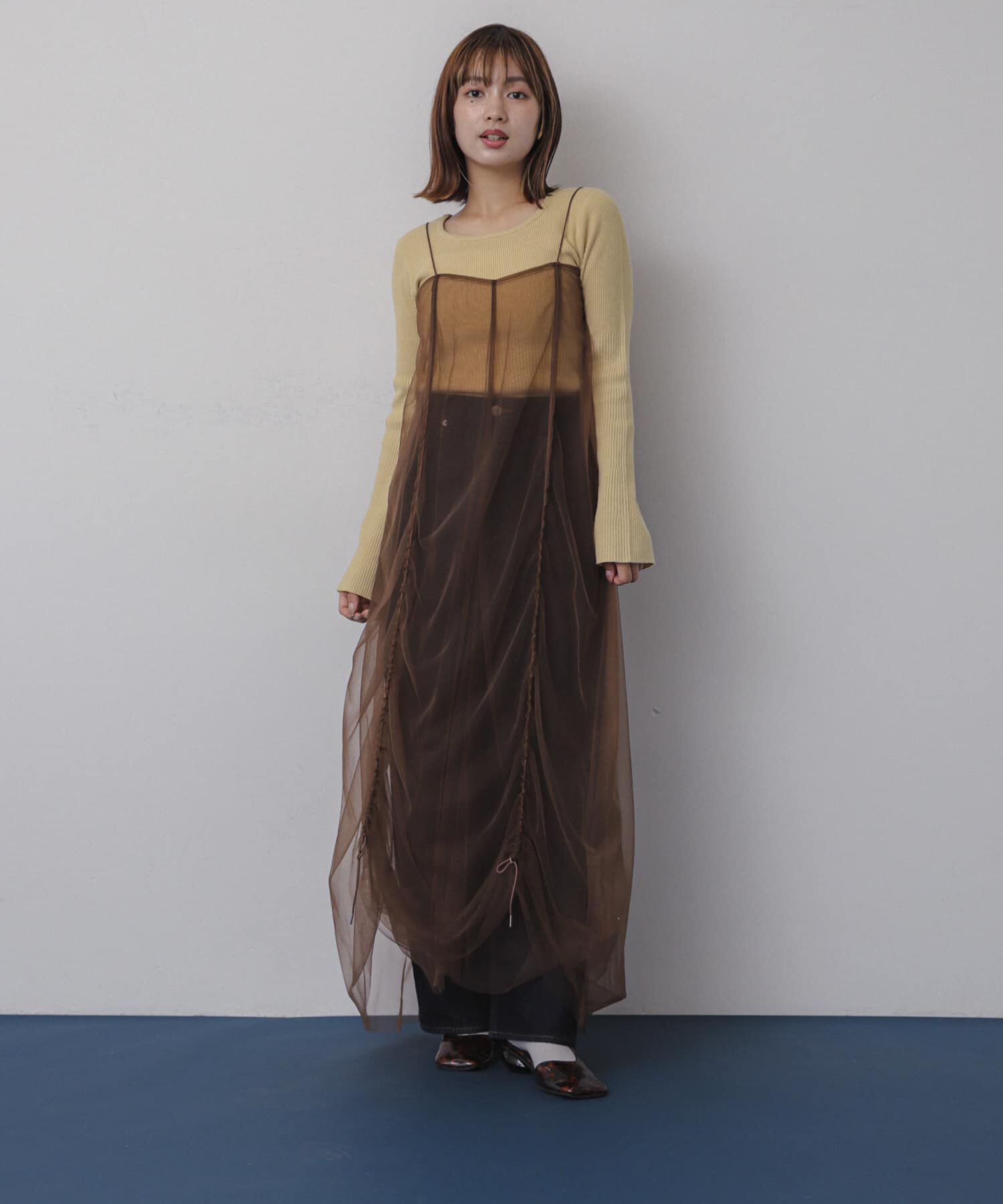 SENSE OF PLACE by URBAN RESEARCH「チュールレイヤードキャミワンピース」|ワンピース|