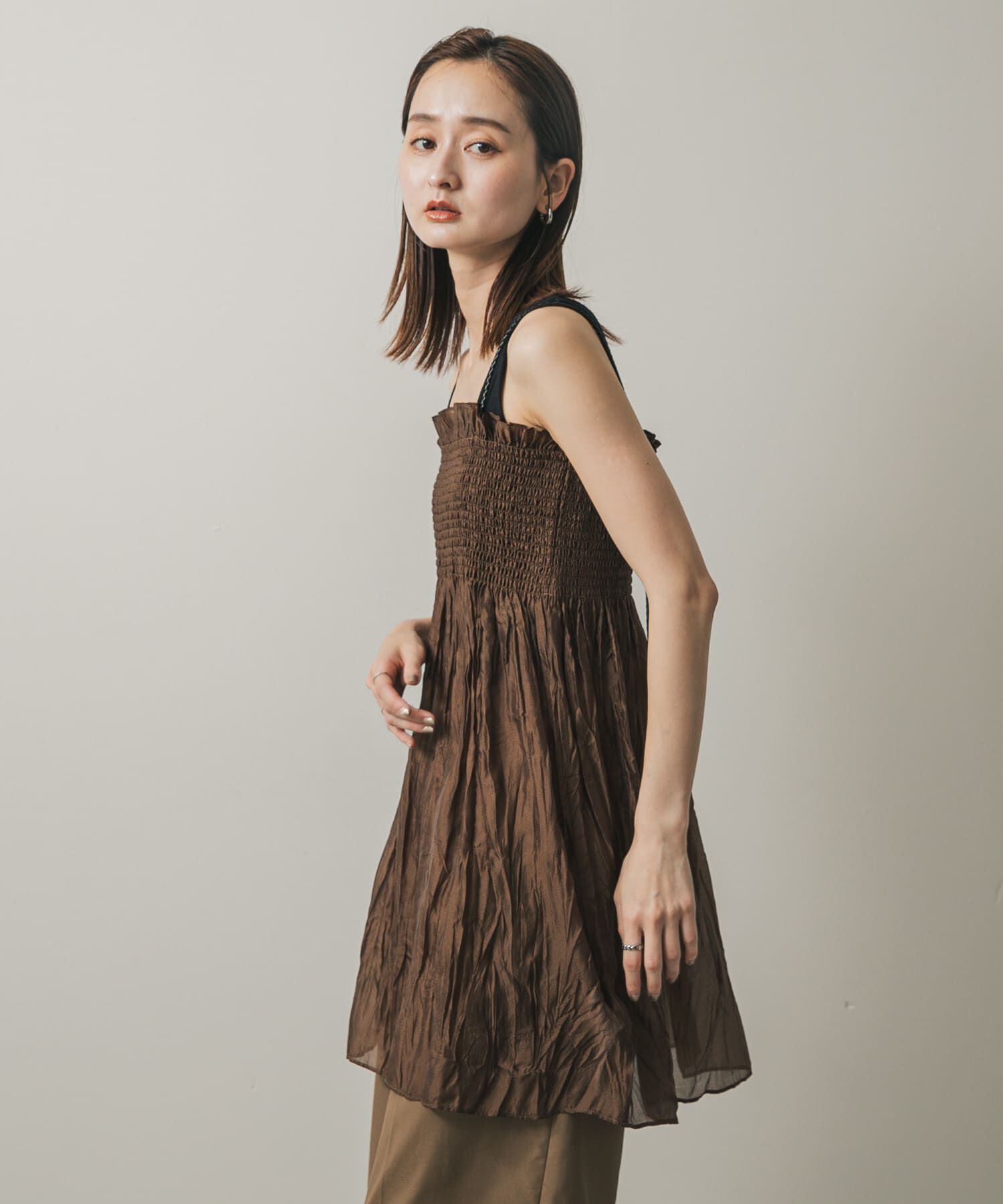 SENSE OF PLACE by URBAN RESEARCH「シャーリングプリーツミニワンピース」|ワンピース|