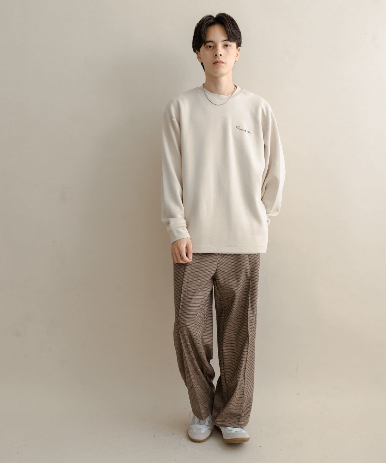 SENSE OF PLACE by URBAN RESEARCH「『一部WEB限定カラー』シシュウダンボールポンチロングTシャツ」|Tシャツ・カットソー|